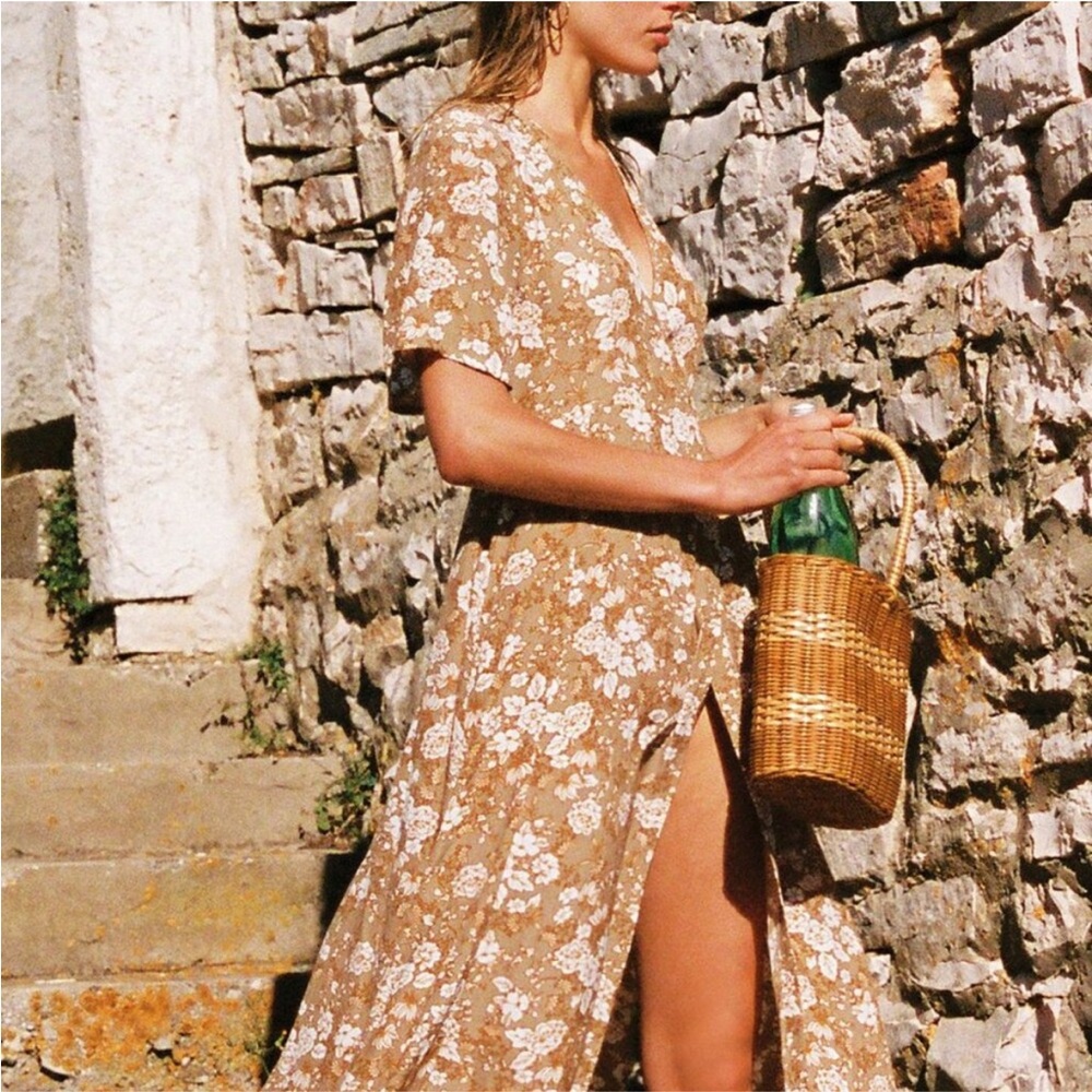 Faithfull the Brand Rivera Midi Wrap Dress